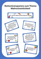 Vorschau - Bildkarten - Reihentransparenz Wahrscheinlichkeit 4. Klasse Mathematik - Deckblatt