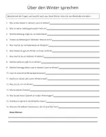 Vorschau - Stundenentwürfe - 4 Sprechanlässe - Sommer, Frühling, Herbst, Winter - 4 Jahreszeiten, Sprechanlass daf, daz, Konversation A2, B1, B2, Deutsch, Sprechübung - Seite 1