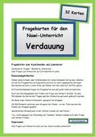Vorschau - Spiele - Fragekarten Nahrung und Verdauung - Deckblatt