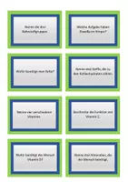 Vorschau - Spiele - Fragekarten Nahrung und Verdauung - Seite 1