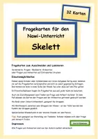 Vorschau - Spiele - Fragekarten Skelett und Knochen - Deckblatt