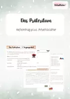 Vorschau - Arbeitsblätter - Präteritum - Hefteintrag und Übungsblätter - Deckblatt