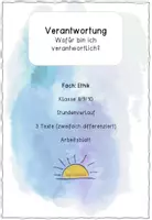 Vorschau - Stundenentwürfe - Wofür bin ich verantwortlich? (Verantwortung im Alltag) - Deckblatt