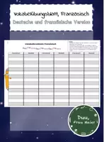 Vorschau - Arbeitsblätter - Vokabeln üben, Französisch - Deckblatt