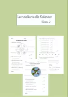 Vorschau - Test - Lernzielkontrolle Thema Kalender Klasse 2 - Deckblatt