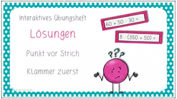 Vorschau - Interaktives Material - Interaktives Übungsheft - Rechenregeln: Punkt vor Strich - Klammer zuerst - Seite 1