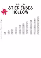 Vorschau - selbst erstellte Cliparts/Grafiken - Schrift / Ziffern / Font für den Anfangsunterricht - Steckwürfel - Artist Me - Stick Cubes Hollow - Seite 2