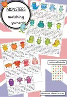 Vorschau - Spiele - Monsters: colours and body parts - matching game - Deckblatt
