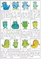 Vorschau - Spiele - Monsters: colours and body parts - matching game - Seite 1