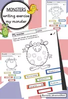 Vorschau - Arbeitsblätter - Monsters: colours and body parts - worksheets/Arbeitsblätter "My monster" - Deckblatt