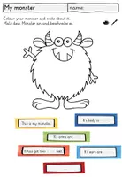 Vorschau - Arbeitsblätter - Monsters: colours and body parts - worksheets/Arbeitsblätter "My monster" - Seite 2