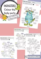 Vorschau - Arbeitsblätter - Monsters: colours and body parts - worksheets/Arbeitsblätter "Colour the monster" - Deckblatt