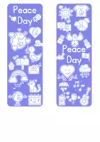 Vista previa - Manualidades / Dibujos para colorear - Marcalibros del día de la paz - página 3