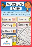 Vorschau - Arbeitsblätter - Die Wochentage - Deutschunterricht - Deckblatt
