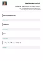Vorschau - Arbeitsblätter - Reading Log - Begleitmaterial für Lektüren - Englisch - Seite 1