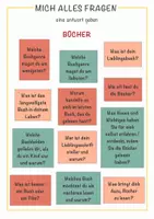Vista previa - Hojas de trabajo - 12 interessante Fragen zum Thema Bücher / 12 preguntas interesantes sobre libros - Portada