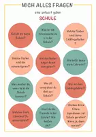 Aperçu - Feuilles d'exercices - 12 interessante Fragen zum Thema Schule / 12 questions intéressantes sur l'école - Page de couverture