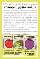 Vorschau - Spiele - LAS FRUTAS (Obst und Früchte) - Yo tengo ... ¿Quién tiene ...? (Spanisch) - Seite 1