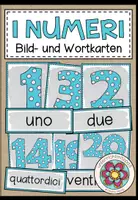 Vorschau - Bildkarten - I NUMERI (Zahlen) - Bild- und Wortkarten (Italienisch) - Deckblatt