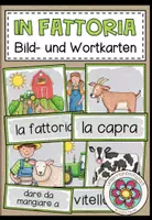 Vorschau - Bildkarten - IN FATTORIA (auf der Farm) - Bild- und Wortkarten (Italienisch) - Deckblatt