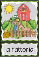Vorschau - Bildkarten - IN FATTORIA (auf der Farm) - Bild- und Wortkarten (Italienisch) - Seite 1