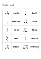 Vorschau - Stationenlernen - Rhythmussprache: Finde zwei - Spiel - Seite 1