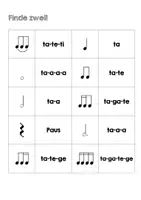 Vorschau - Stationenlernen - Rhythmussprache: Finde zwei - Spiel - Seite 2