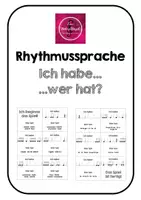 Vorschau - Stationenlernen - Rhythmussprache: Ich habe wer hat - Deckblatt