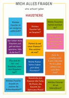 Aperçu - Feuilles d'exercices - 36 interessante Fragen zum Thema Haustiere (Katzen, Hunde) / 36 questions intéressantes sur les animaux de compagnie (chiens, chats) - Page de couverture