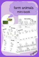 Vorschau - Arbeitsblätter - farm animals mini-book - Deckblatt