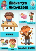 Vorschau - Bildkarten - Bildkarten Aktivitäten (für DaZ und Grundschule) - Deckblatt