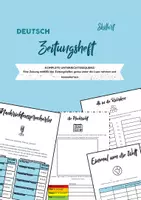 Vorschau - Unterrichtsreihen - Arbeitsheft Thema Zeitung - komplette Unterrichtssequenz - ab 3. Klasse - Deckblatt