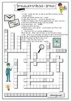 Vorschau - Arbeitsblätter - Kreuzworträtsel Briefe schreiben (Klasse 5/6) Rätsel Quiz - Seite 1