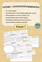 Vorschau - Arbeitsblätter - Lernentwicklungsgespräch (LEG) - Vorlage Bogen (Klasse 1) - Seite 1
