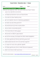 Vorschau - Arbeitsblätter - Present Perfect Übungen mit Lösungen für die 7. Klasse - Übersetzen üben - Seite 3
