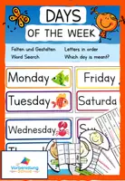 Vorschau - Arbeitsblätter - Days of the Week - Englischunterricht - Deckblatt