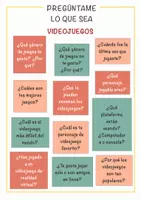 Vista previa - Hojas de trabajo - Pregúntame cualquier cosa: 12 preguntas interesantes sobre videojuegos - Portada