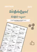 Vorschau - Spiele - Wortschatzspiel - Wortfeld sagen - Deckblatt