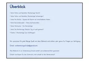 Vorschau - Arbeitsblätter - Die Wochentage - Deutschunterricht - Seite 2