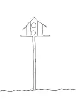 Vorschau - Mal- und Bastelvorlagen - Freebie Winter Vogelhaus Ausmalbild/Fertigmalbild - Seite 3