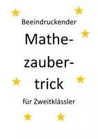 Vorschau - Arbeitsblätter - Zaubertrick (Klasse 2) - Addieren üben/Plusrechnen mit Spaß/Kopfrechnen - Seite 1