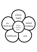 Vorschau - Mal- und Bastelvorlagen - Lob - Blumen - Seite 1