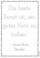 Vorschau - Unterrichtsreihen - James Rizzi - Künstler Zitat zum kreativen Ausmalen/Gestalten inkl. Reflexion Kunst Grundschule Kunstunterricht Malen Maler - Seite 2