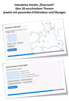 Vorschau - Videos - H5P (interaktive Inhalte) "Geographie Österreichs" - Deckblatt