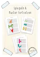 Vorschau - Arbeitsblätter - Materialpaket: Muster fortsetzen, Muster zeichnen & Spiegeln - Seite 1