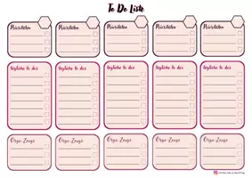Vorschau - Arbeitsblätter - To Do-Liste (Prioritäten, tägliche to dos und Orga-Zeugs) - Seite 1