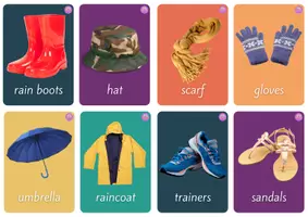 Vista previa - Tarjetas / Manipulativos - Clothes Vocabulary Flashcards for ESL - página 3