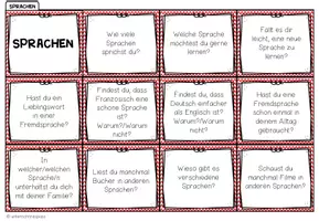 Vorschau - Fördermaterial/Inklusion - Sprachen und Mehrsprachigkeit – Gesprächskarten und Sprechanlässe | Plauderkärtchen - Seite 1