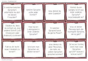 Vorschau - Fördermaterial/Inklusion - Sprachen und Mehrsprachigkeit – Gesprächskarten und Sprechanlässe | Plauderkärtchen - Seite 2