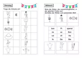 Vorschau - Arbeitsblätter - Wochenhausaufgabe Fasching - Seite 2